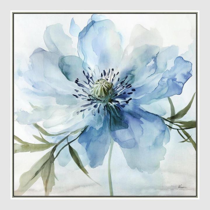 Azure Bloom A Wall Art 82.5 x 82.5cm.