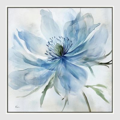 Azure Bloom B Wall Art 82.5 x 82.5cm.