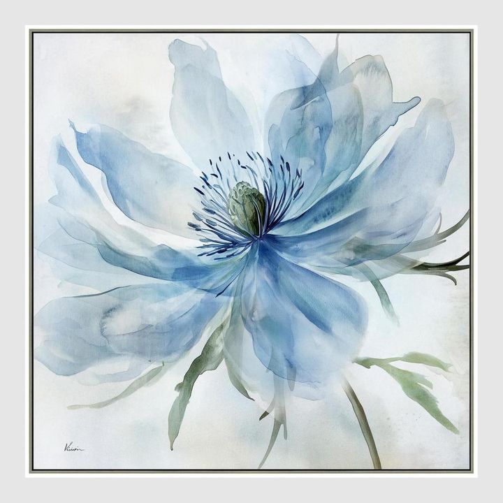 Azure Bloom B Wall Art 82.5 x 82.5cm.