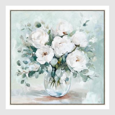 Whispering Blooms A Wall Art 82.5 x 82.5cm.