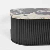 Noir Marble & Black Oak Coffee Table.