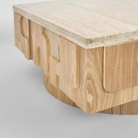 Solara Coffee Table Marble & Oak.