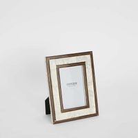 Raya White Shell & Bamboo 4x6 Photo Frame.