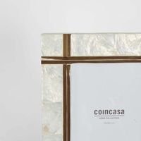 Raya White Shell & Bamboo 5x7 Photo Frame.