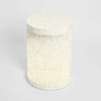 Miami White Shell  Side
 Table