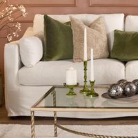 Salan Enamel Candle Stand Green