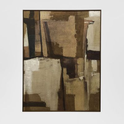 Muted Geometry Canvas Wall Art 90x120cm.