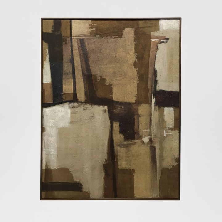 Muted Geometry Canvas Wall Art 90x120cm.