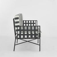 Sheffield Sofa Outdoor 2 Seater B/W Stripe Cushions