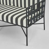 Sheffield Sofa Outdoor 2 Seater B/W Stripe Cushions