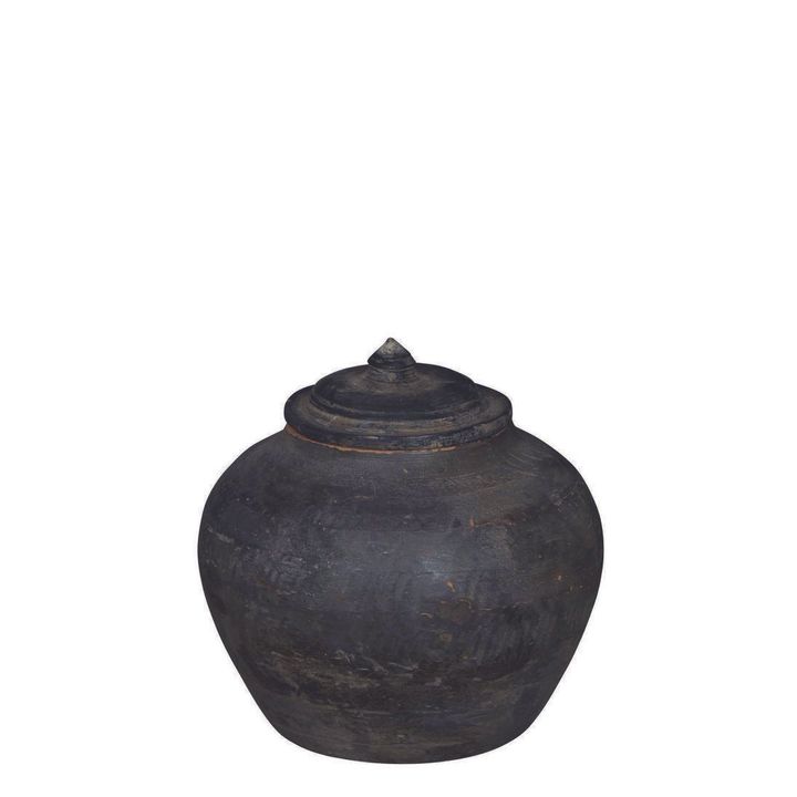 Shanxi 120 Year Terracotta Pot With Cap Small