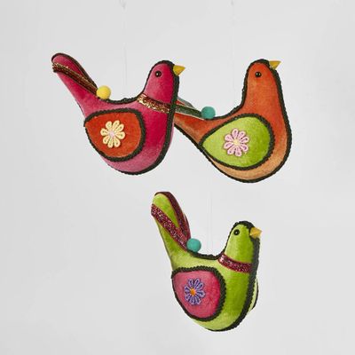 Powers Funky Hanging Bird Pink