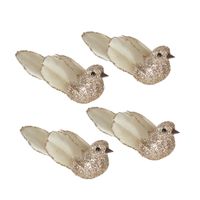 24505666 Box of 4 Champagne Clip on Birds