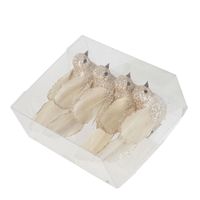 24505666 Box of 4 Champagne Clip on Birds