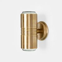 Primrose Up and Down Outdoor Wall Light Antique Brass