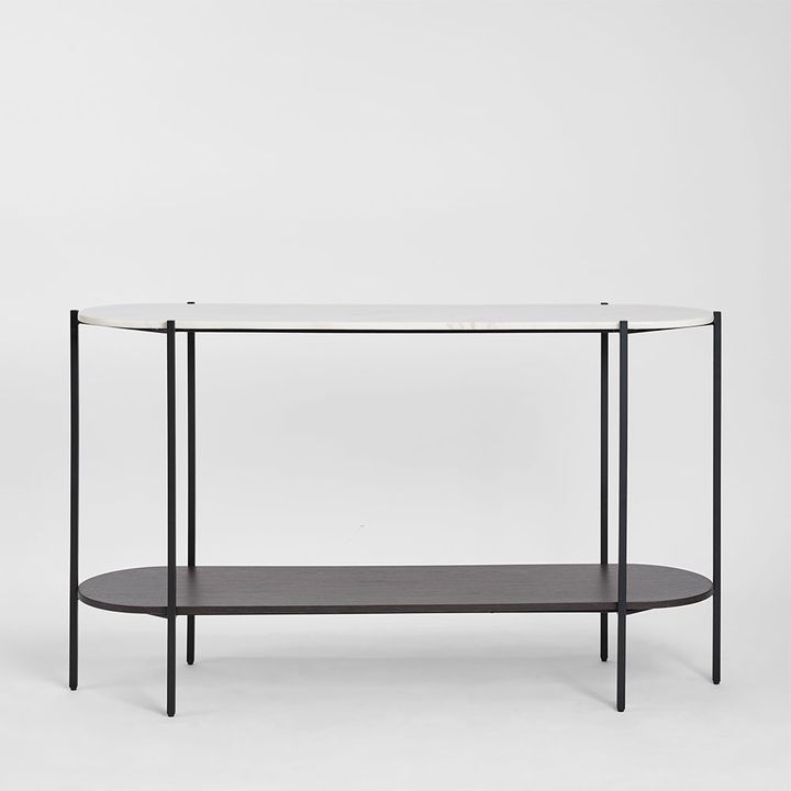 The James Marble Console Large Black/White