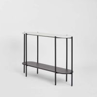 The James Marble Console Black/White Marble