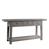 120 Years old Elm Wood Console with Drawers No. 7