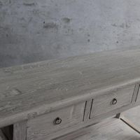 120 Years old Elm Wood Console with Drawers No. 7