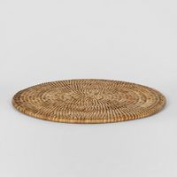 Paume Rattan Round Placemat  Natural