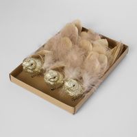 Zaza Clip on Bird Set of 3 Gold