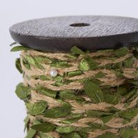 Vine Leaf Ribbon Green 10mm x 10m