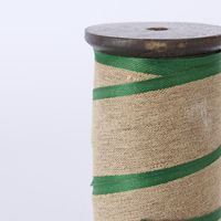 Jute Ribbon Green Trim 40mm x 10m