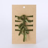 Velvet Bows w Ties Green - Set of 4