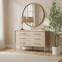 Bayview Dresser 6 drawer Natural Whitewash