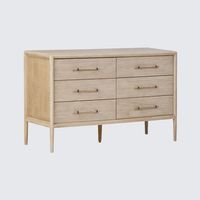 Bayview Dresser 6 drawer Natural Whitewash