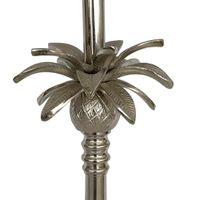 Nickel Pineapple Leaf Lamp W/White Shade