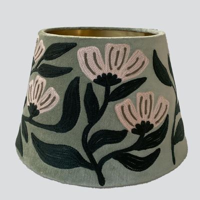 AD Daisy Velvet Tapered Shade Sage Green