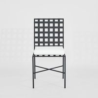Sheffield Dining Chair Outdoor with White Cushion