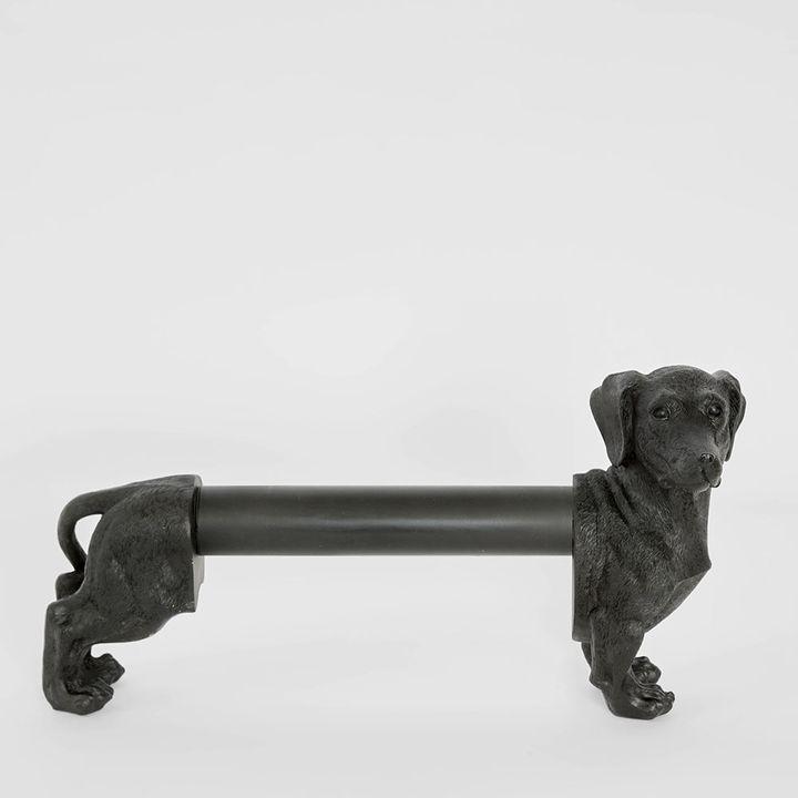 Coco Dachshund&nbsp; Paper Towel Holder Black