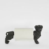 Coco Dachshund&nbsp; Paper Towel Holder Black