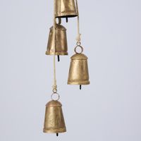 Rustic Cow Bell Bunch Antique Gold