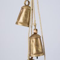 Rustic Cow Bell Bunch Antique Gold