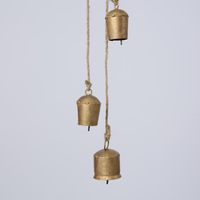 Mini Cow Bell Bunch Antique Gold