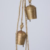 Mini Cow Bell Bunch Antique Gold