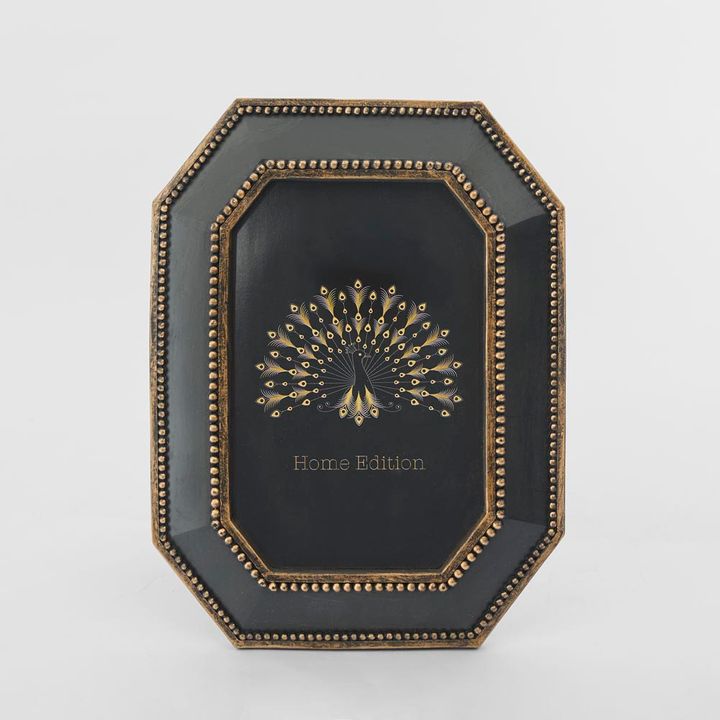 Vera Geo Photo Frame 4 x 6 Black & Gold