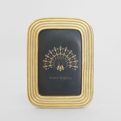 Vera Ribbed Photo Frame 4 x 6 Gold