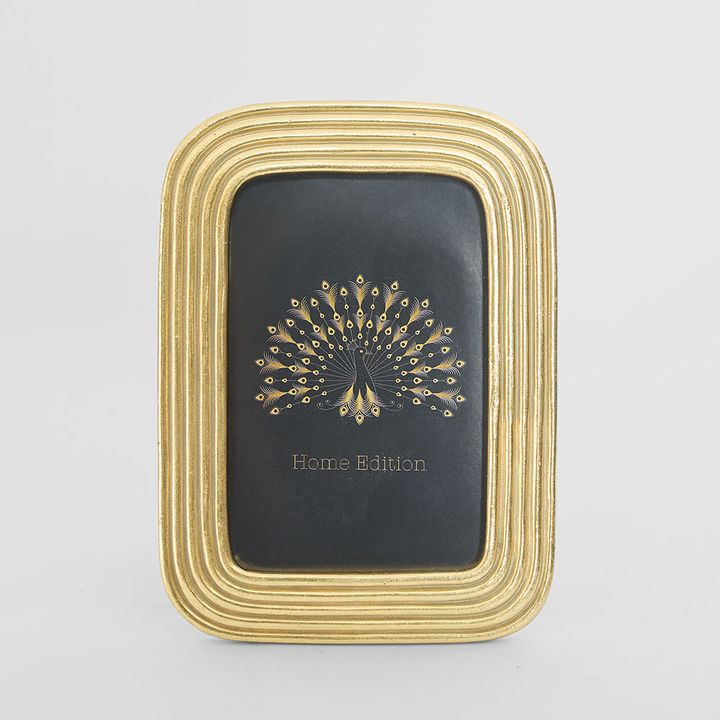 Vera Ribbed Photo Frame 4 x 6 Gold