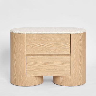 Arlo Bedside Light Oak & Terrazzo