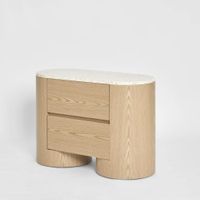 Arlo Bedside Light Oak & Terrazzo
