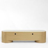 Arlo Entertainment Unit Light Oak & Terrazzo