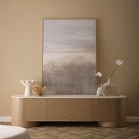 Arlo Entertainment Unit Light Oak & Terrazzo