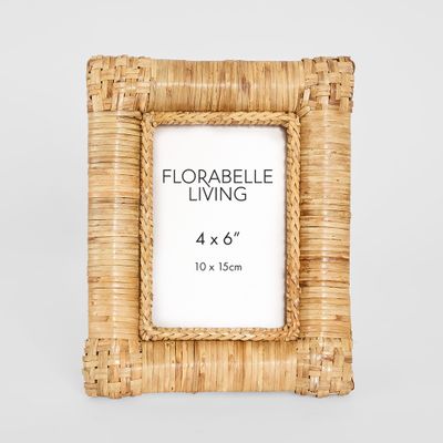 Wisp 4 x 6" Rattan Photo Frame Natural