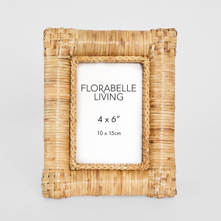 Wisp 4 x 6" Rattan Photo Frame Natural
