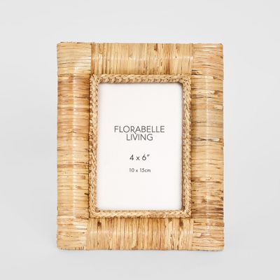 Casa 4 x 6" Rattan Square Photo Frame Natural
