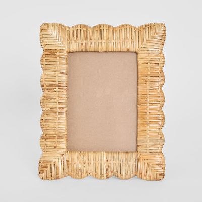 Mina Rattan Photo Frame Natural